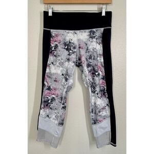 Lululemon Full On Luxtreme‎ Leggings If You're Lucky Crop Sz 8 Moody Mirage Navy